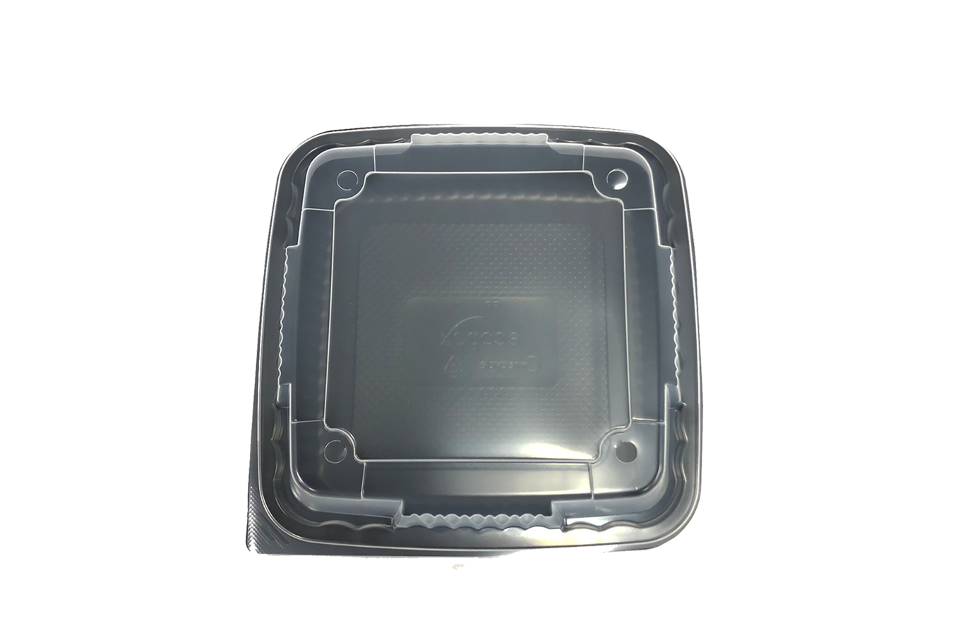 Ecopax Pebble 2 Piece Container PPCO883s-BK-150 Black Base and Clear Top
