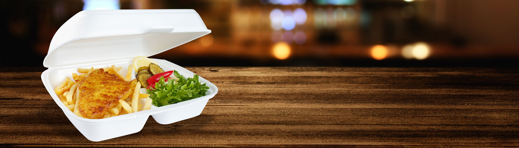 restaurants use foam plates disposable food