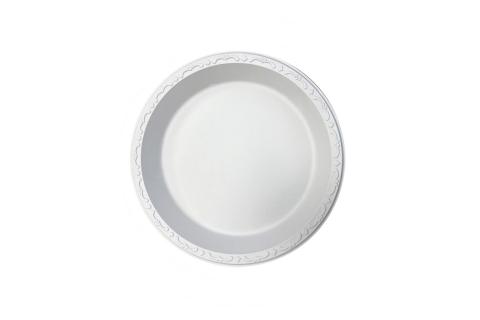 Ivory Polypropylene PP Plastic round 7 inches pebble box plate