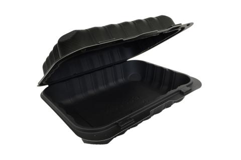 Black Polypropylene PP Plastic Hinged Pebble Box Container